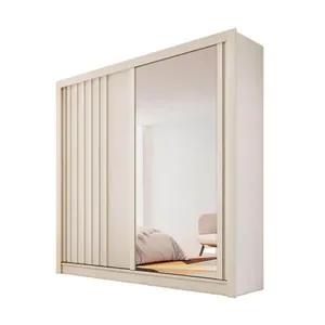 Guarda Roupa Ripado 2 Portas 4 Gavetas - Lugano - Made Marcs