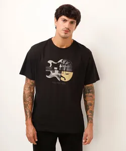 camiseta comfort de algodão electric feel - preto M
