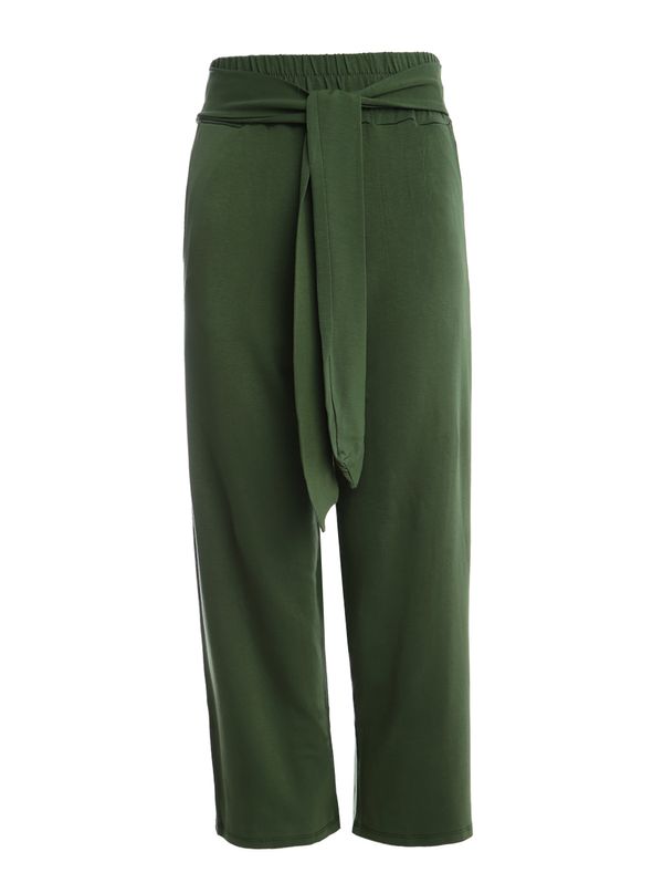 Calça Moletinho Pantacourt Feminina VERDE P