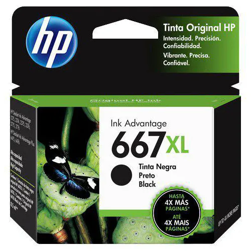 Cartucho Hp 667xl (3ym81al) Preto - 8,5ml