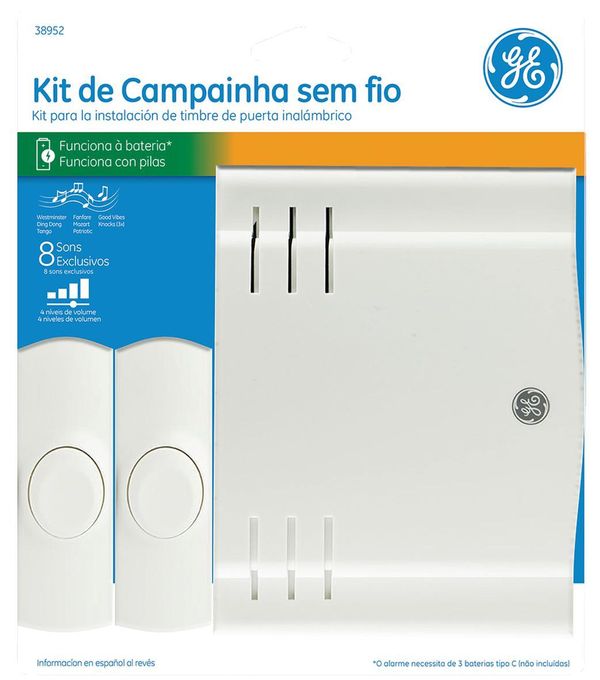 Campainha Sem Fio com 8 Sons General Eletric