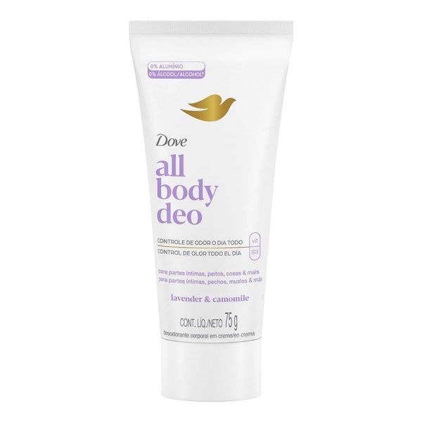 Desodorante Corporal Dove All Body Deo Lavanda & Camomila 75g Creme