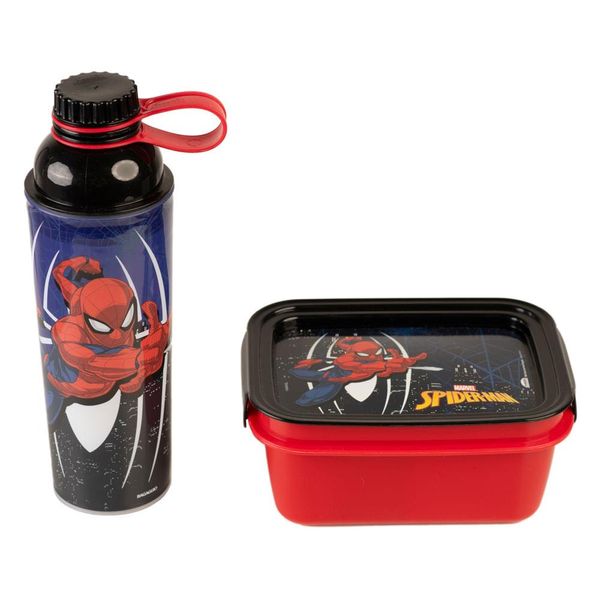 Kit Garrafa + Pote Homem Aranha U / Vermelho