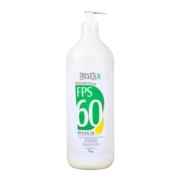 Creme Protetor Solar 1Kg FPS-60 Contra Raios UVA/UVB - Luvex