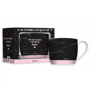 Caneca Cerâmica Brasfoot 300 ml Que Seja Infinito CANECA PORCELANA BRASFOOT 300ML QUE SEJA