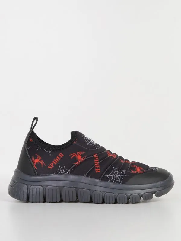 Tênis Spider Man Led Infantil Para Menino - PRETO/VERMELHO 29
