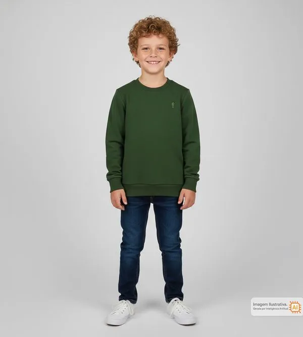 Blusão Moletom Basic - 5251029 Verde - 10