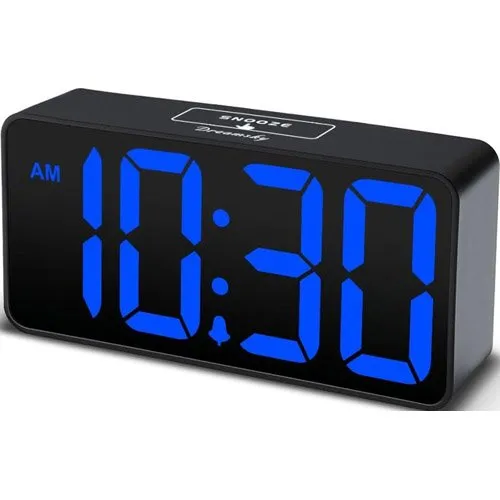 Despertador Digital Pequeno Dreamsky Preto/Azul A-MBI