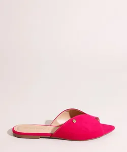 Mule Feminino Bico Fino Aberto Via Uno Pink 37