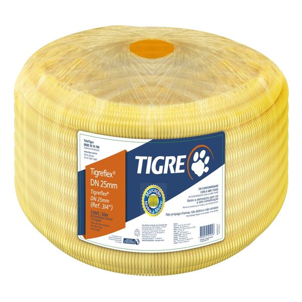 Eletroduto Corrugado Flexivel Amarelo 32Mm X 25Mts Tigre