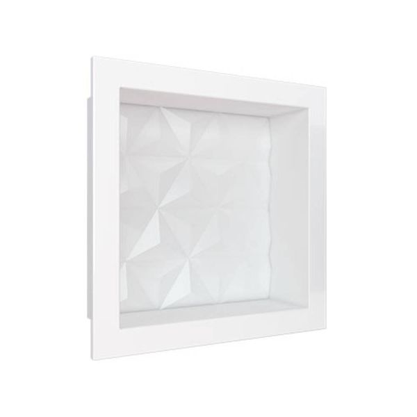 Nicho Texturizado Marmore Sintético Cozimax - 30x30cm - Branco