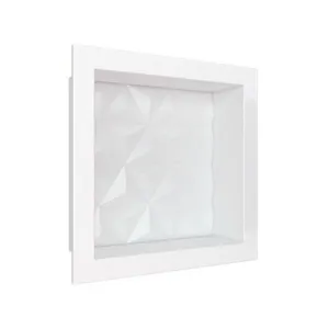 Nicho Texturizado Marmore Sintético Cozimax - 30x30cm - Branco