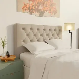 Cabeceira de Casal Styllus Turquia, para Colchão de 138 cm Veludo Nude