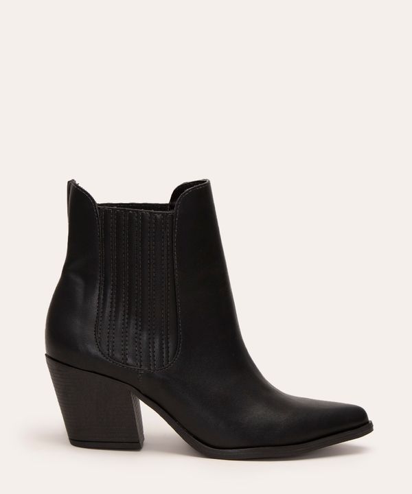 bota western bico fino salto médio oneself preta 38