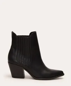 bota western bico fino salto médio oneself preta 38