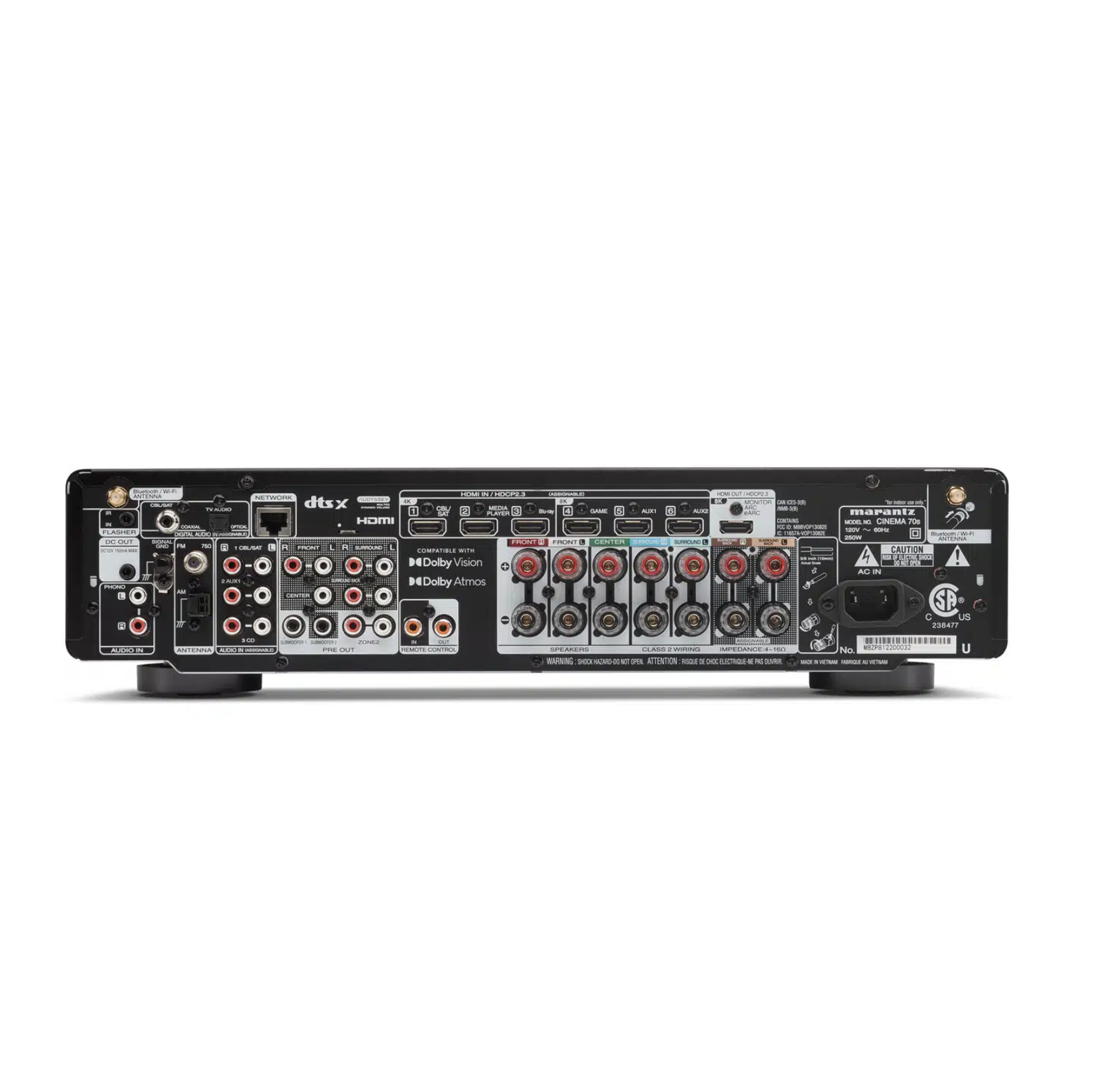 ( 220v ) Marantz CINEMA 70s Receiver Slim Dolby Atmos - 220v