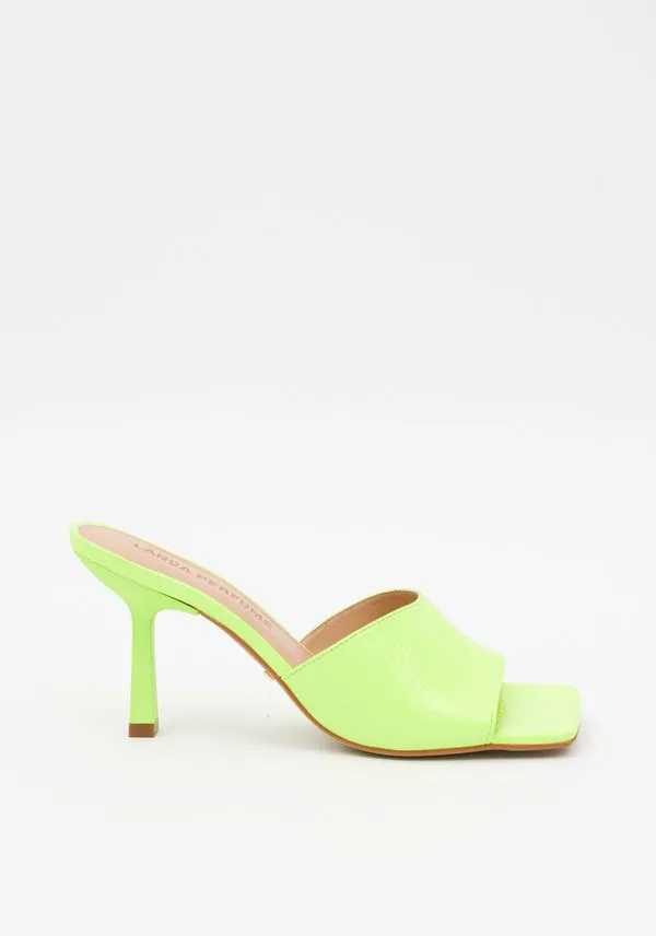 Sandalia Mule E Couro Verde 38