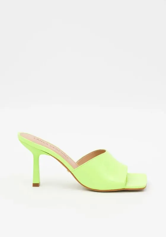 Sandalia Mule E Couro Verde 38