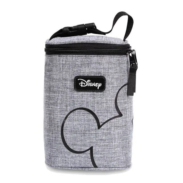 Porta Mamadeiras Térmico - 4 Compartimentos - Baby Bag - Disney - Cinza - BabyGo