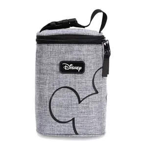 Porta Mamadeiras Térmico - 4 Compartimentos - Baby Bag - Disney - Cinza - BabyGo