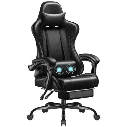 Cadeira Gamer Homall Com Suporte Para Lombar Preto A-BI