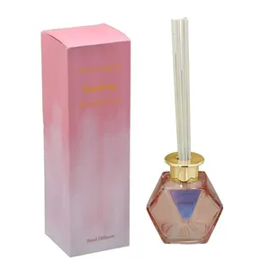 Kit Difusor Gardenia Sem Essência Vidro Rosa E Dourado 25,5x9x9cm 2 Peças 424069 - Mabruk Presentes