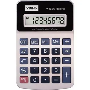 Calculadora Mesa Vighs V-185a 08 Dígitos Prata