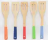 Espatula Vazada de Bambu 30 cm Com Cabo Colorido - Wincy