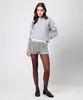 short feminino de paetê cós contrastante mindset - prata GG