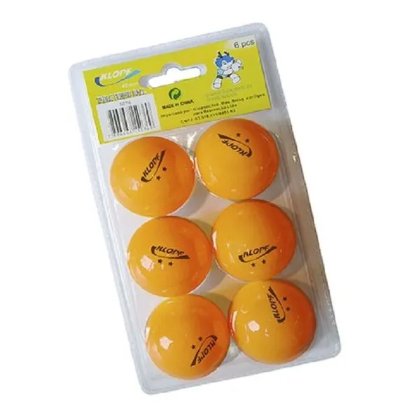 Bolinhas de Tênis de Mesa 5075-5076 Blister com 06 Bolas Tamanho Único Multicores 40MM Laranja Klopf Bolinhas de Tênis de Mesa 5075-5076 Tamanho Único 40MM Multicores Laranja Klopf