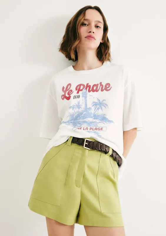Shorts Feminino Cintura Alta Em Alfaiataria - Verde 042