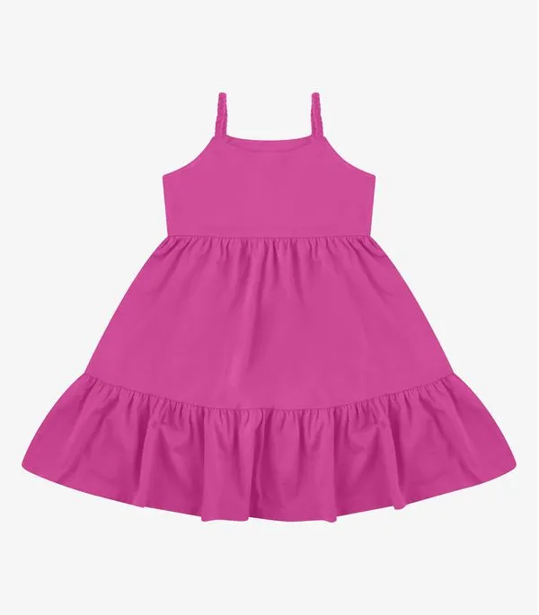 Vestido Meia Malha Rovi Kids Rosa 10