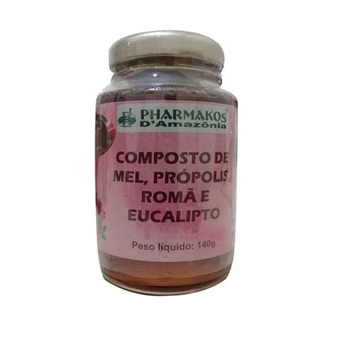 Composto de Mel Própolis Romã E Eucalipto Pharmakos 140g