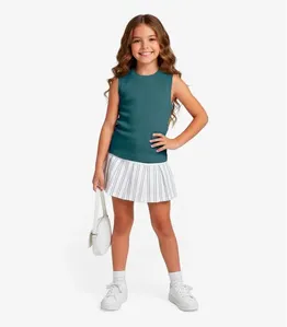 Regata Básica Infantil Menina Lisa Soletex Verde 8