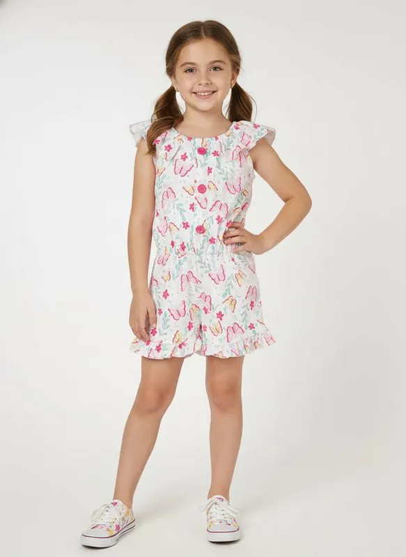 Macacão Malha Infantil Para Menina - PINK 10