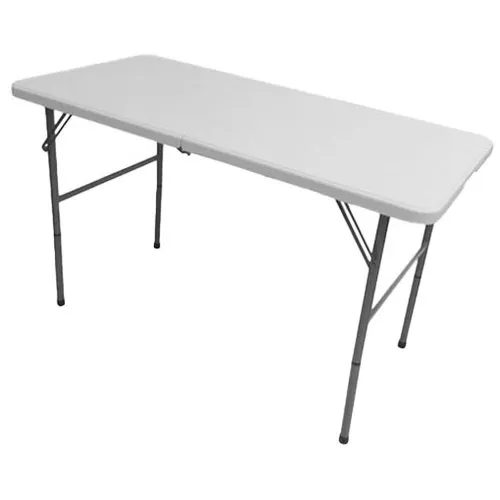 Mesa Dobrável Ideal Branco E Cinza 122x62cm Y-BI