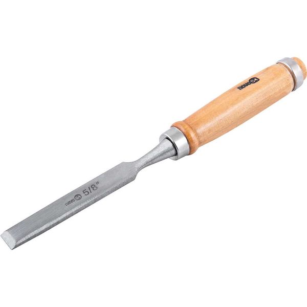 Formão Chanfrado Reto com Cabo de Madeira 5/8" 15,8mm - NOVE54