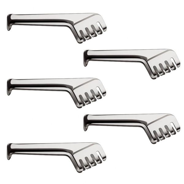 Kit 5 Pegadores Inox para Massa Carne Salada Servir Restaurante Buffet Taumer
