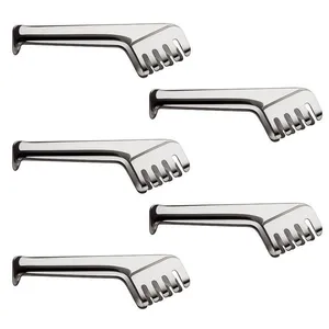 Kit 5 Pegadores Inox para Massa Carne Salada Servir Restaurante Buffet Taumer