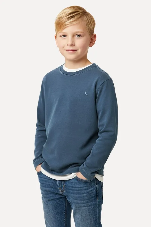 Camiseta Ml Mini Rib Stoned Azul Petroleo - 02
