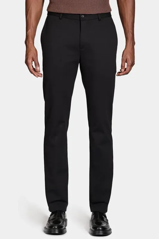 Calça Alfaiataria Malha Cós Elástico Preto - 50