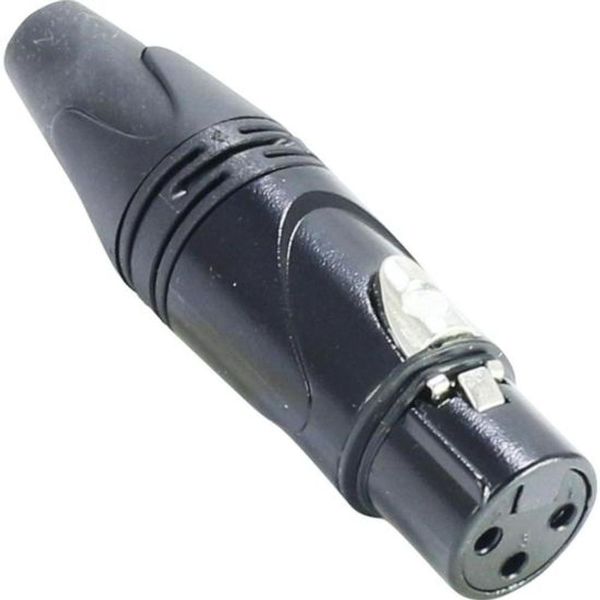 Conector Xlr(f) 3 Pólos Datalink Preto - Pct - 10 [f002]