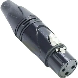 Conector Xlr(f) 3 Pólos Datalink Preto - Pct - 10 [f002]