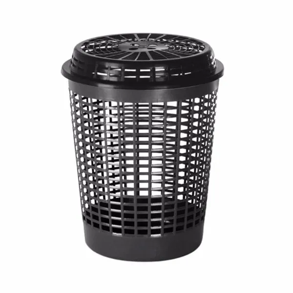 Cesto de Roupa Plástico Recycle Plasvale Preta 55L