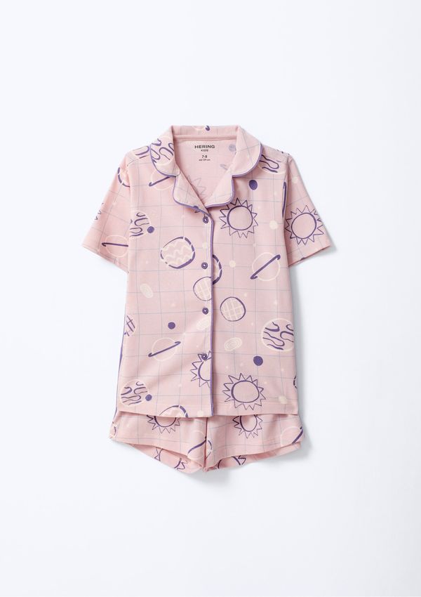 Pijama Infantil Menina Americano Estampado - Rosa 008