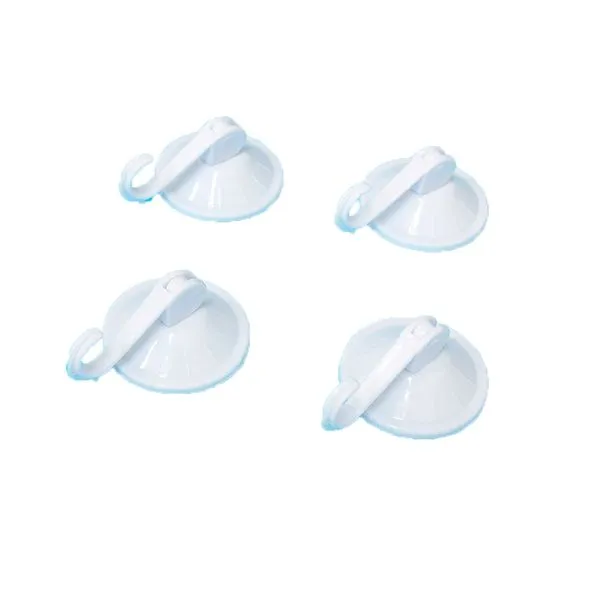 Kit 4 Ganchos Fixadores Com Ventosas Suporta Até 3kg Plástico 3,3x5,5x7,5cm LM2146/ LM2146AMB - honeyhome