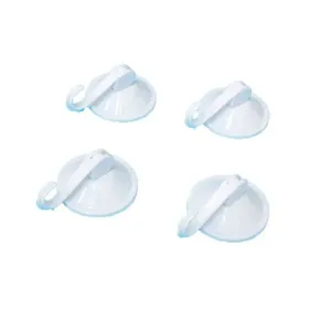 Kit 4 Ganchos Fixadores Com Ventosas Suporta Até 3kg Plástico 3,3x5,5x7,5cm LM2146/ LM2146AMB - honeyhome