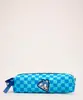 necessaire estampa geométrica sonic azul Único