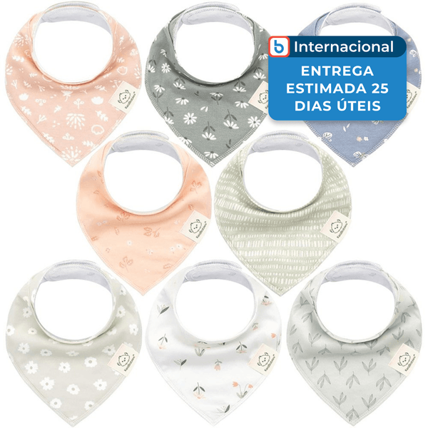 Babadores para Bebês KeaBabies 8 Peças Fleur A-MBI