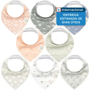 Babadores para Bebês KeaBabies 8 Peças Fleur A-MBI